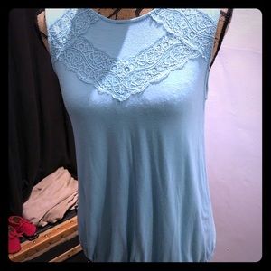 Ann Taylor Loft sky blue sleeveless blouse😊